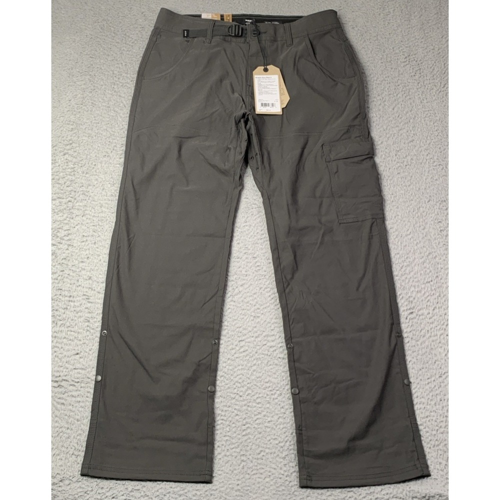 New Prana Pants Mens 31x30 Stretch Zion II Relaxed Fit Straight Leg Drak Iron